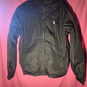 U.S. Polo Assn Black Hooded Utility Jacket